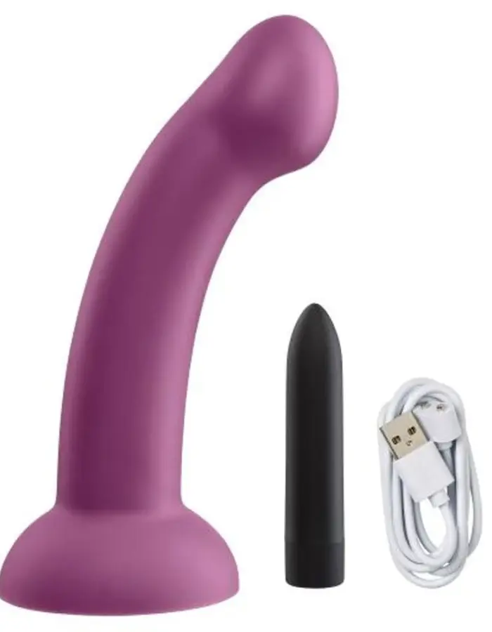 Ergo Super Flexi I Dong Soft and Flexible Liquid  Silicone With Vibrator - Plum