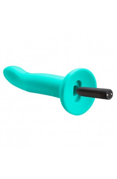 Ergo Super Flexi II Dong Soft and Flexible Liquid  Silicone With Vibrator - Teal