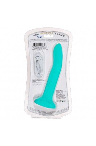 Ergo Super Flexi II Dong Soft and Flexible Liquid  Silicone With Vibrator - Teal