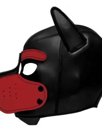 Spike Neoprene Puppy Hood - Red