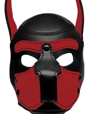 Spike Neoprene Puppy Hood - Red