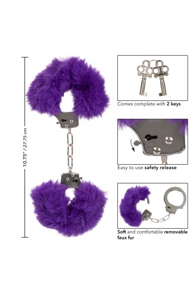 Ultra Fluffy Furry Cuffs - Purple