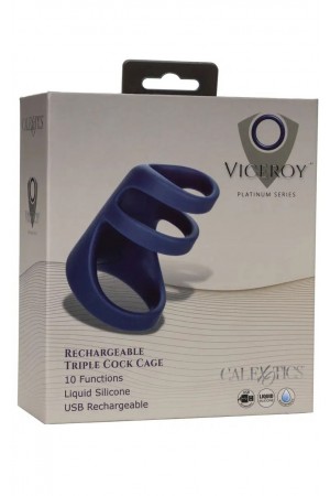 Viceroy Rechargeable Triple Cock Cage - Blue