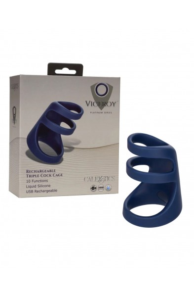 Viceroy Rechargeable Triple Cock Cage - Blue