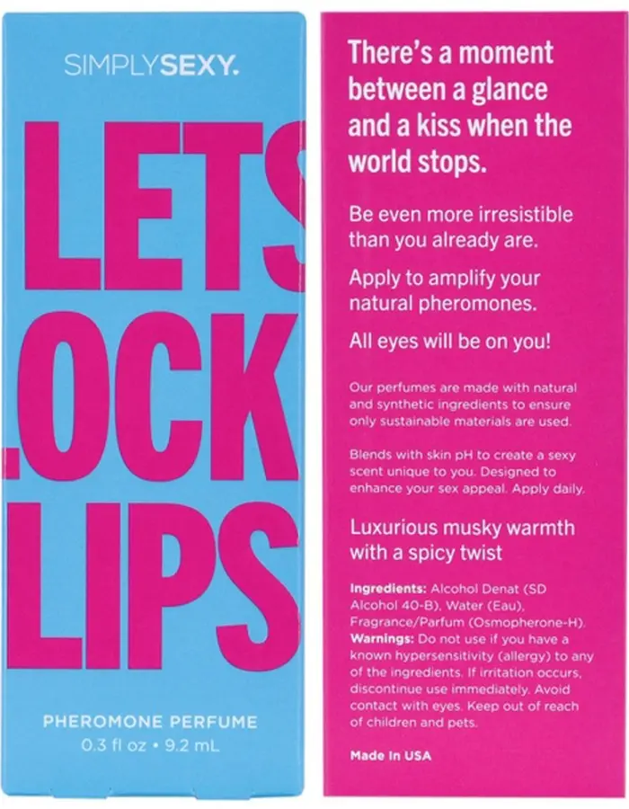 Simply Sexy Pheromone Perfume Lets Lock Lips 0.3 Oz