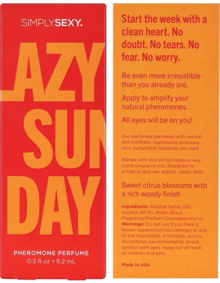 Simply Sexy Pheromone Perfume Lazy Sunday 0.3 Oz