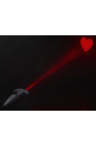 Laser Heart Anal Plug With Remote Control - Small