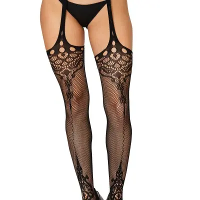 Novelty Garter Hose - One Size - Black