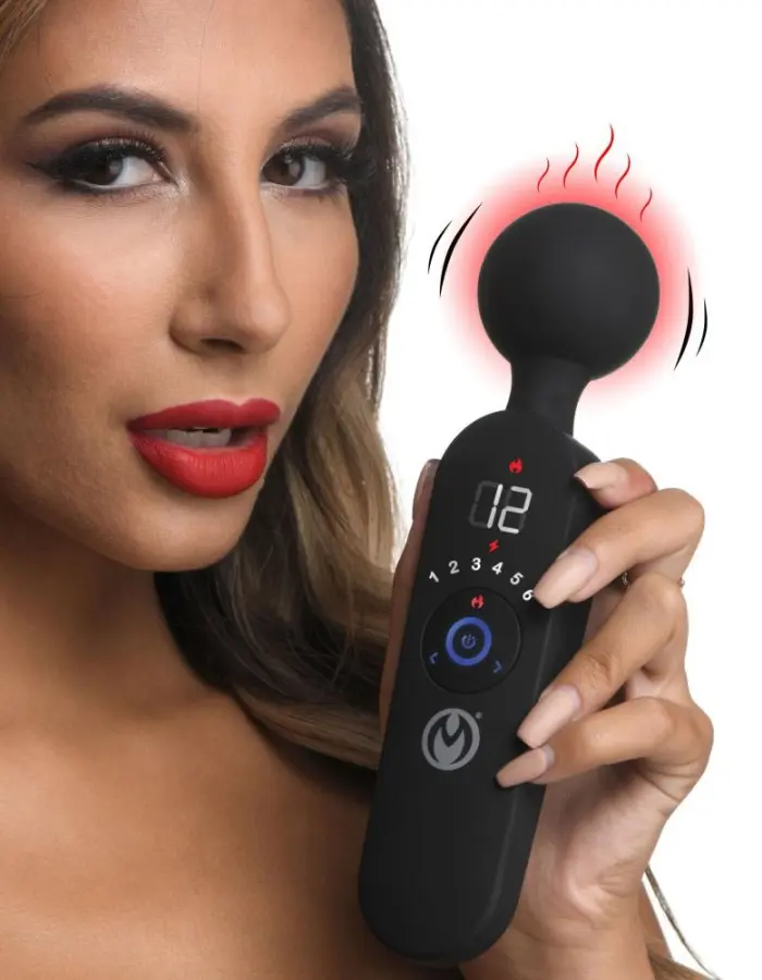 Thunder Wand 72x Silicone Heating Wand Massager - Black