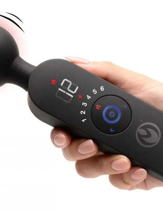Thunder Wand 72x Silicone Heating Wand Massager - Black