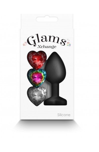 Glams Xchange Heart - Small - Black