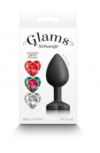 Glams Xchange Heart - Small - Black