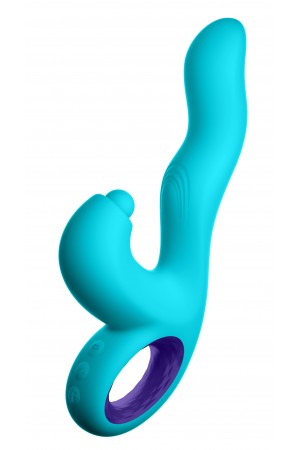 Klio Triple Action Thumping Rabbit Vibrator -  Turquoise