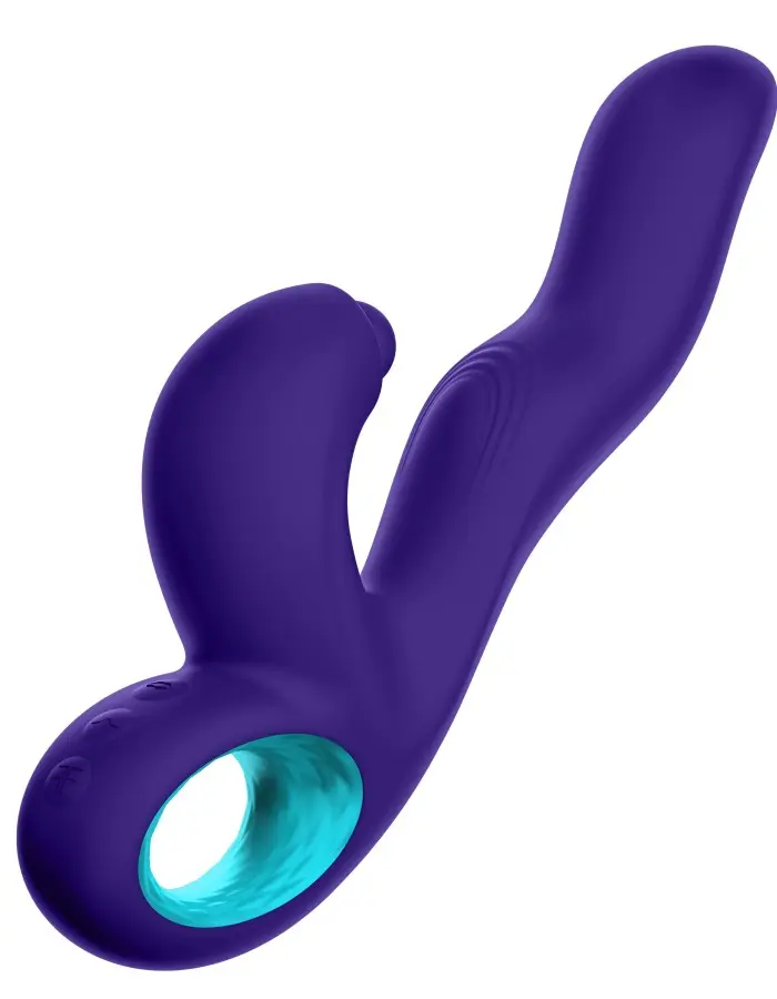 Klio Triple Action Thumping Rabbit Vibrator - Dark Purple