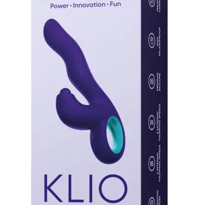 Klio Triple Action Thumping Rabbit Vibrator - Dark Purple
