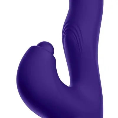 Klio Triple Action Thumping Rabbit Vibrator - Dark Purple