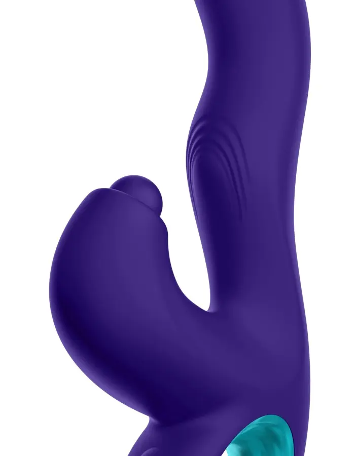 Klio Triple Action Thumping Rabbit Vibrator - Dark Purple