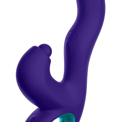 Klio Triple Action Thumping Rabbit Vibrator - Dark Purple