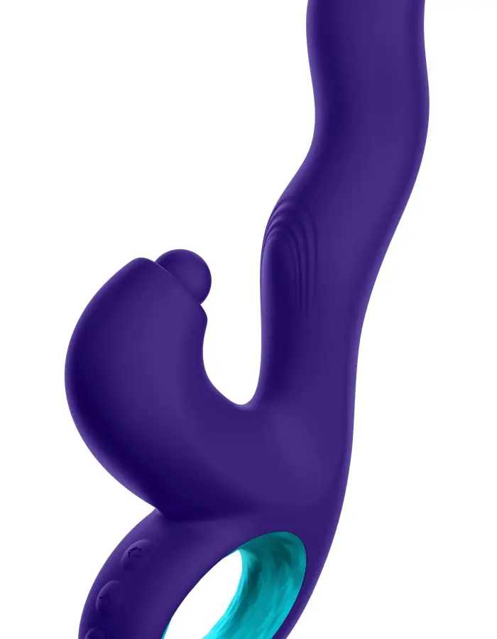 Klio Triple Action Thumping Rabbit Vibrator - Dark Purple