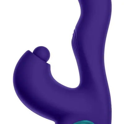 Klio Triple Action Thumping Rabbit Vibrator - Dark Purple