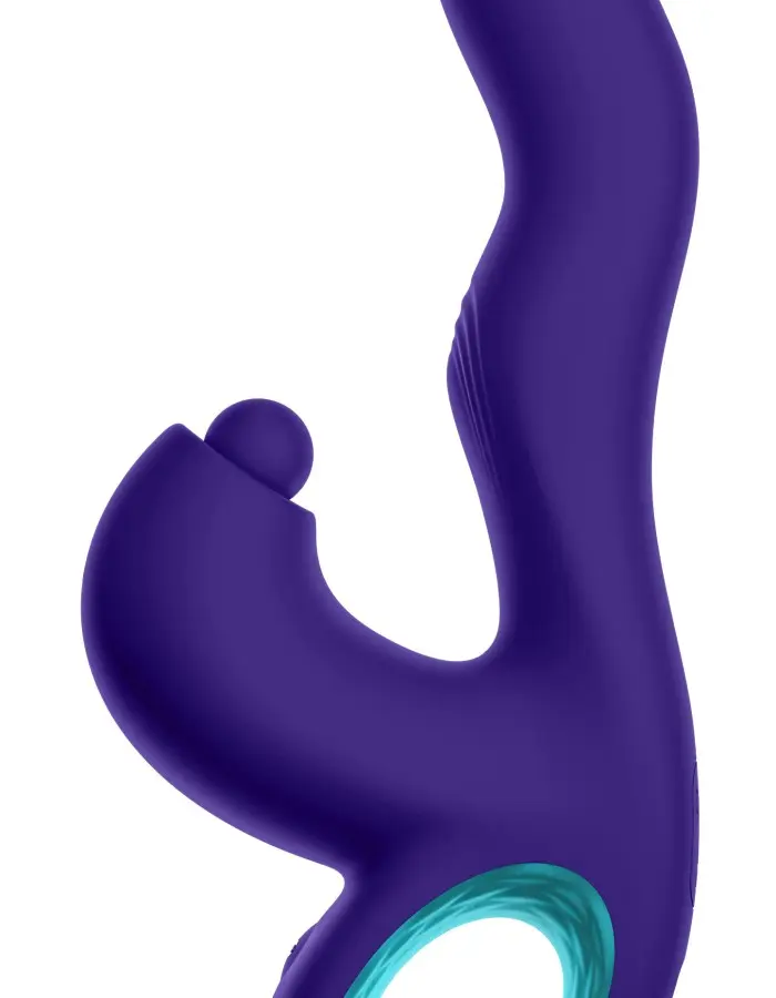 Klio Triple Action Thumping Rabbit Vibrator - Dark Purple