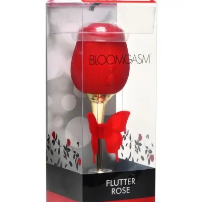 Bloomgasm Flutter Rose Sucking Rose With Butterfly  Teaser - Red