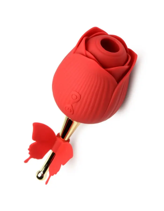 Bloomgasm Flutter Rose Sucking Rose With Butterfly  Teaser - Red