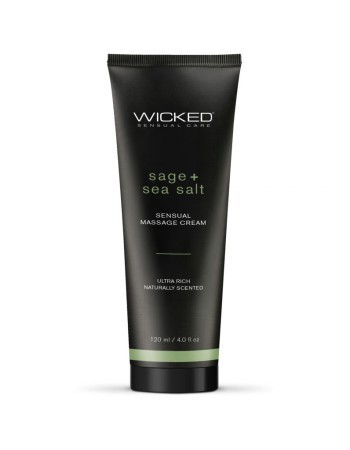 Sage and Sea Salt - Scented Sensual Massage Cream - 4 Oz