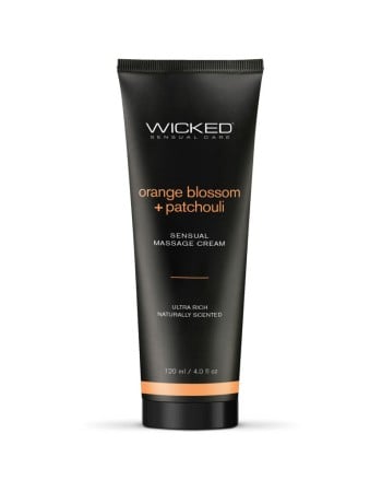 Orange Blossom and Patchouli - Scented Sensual Massage Cream - 4 Oz