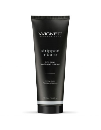 Stripped and Bare - Unscented Sensual Massage Cream - 4 Oz