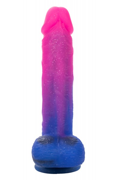 Naughty Bits Ombre Hombre XL Vibrating Dildo -  -  Pink/purple