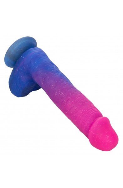 Naughty Bits Ombre Hombre XL Vibrating Dildo -  -  Pink/purple