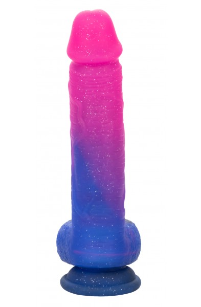 Naughty Bits Ombre Hombre XL Vibrating Dildo -  -  Pink/purple