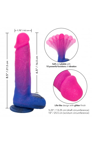 Naughty Bits Ombre Hombre XL Vibrating Dildo -  -  Pink/purple