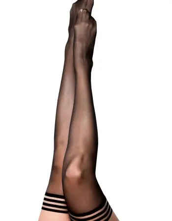 Taylor - Silky Sheer Thigh High - Size a - Black