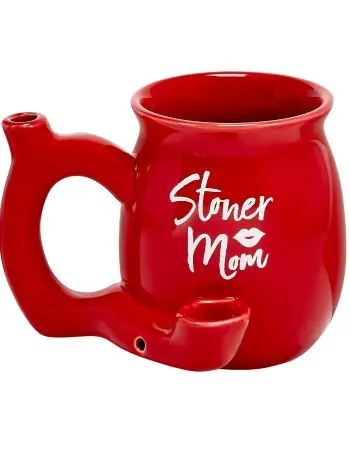 Stoner Mom Mug - Red With White Logo