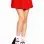 Strawberry Polka Dot Ruffle Top Anklets One Size - White/red