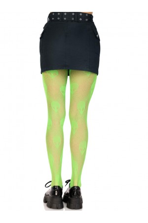 Alien Net Tights - One Size - Green