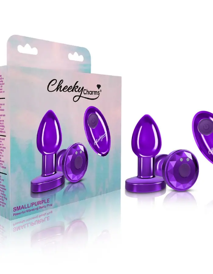 Vibrating Purple Metal Remote Plug - Small