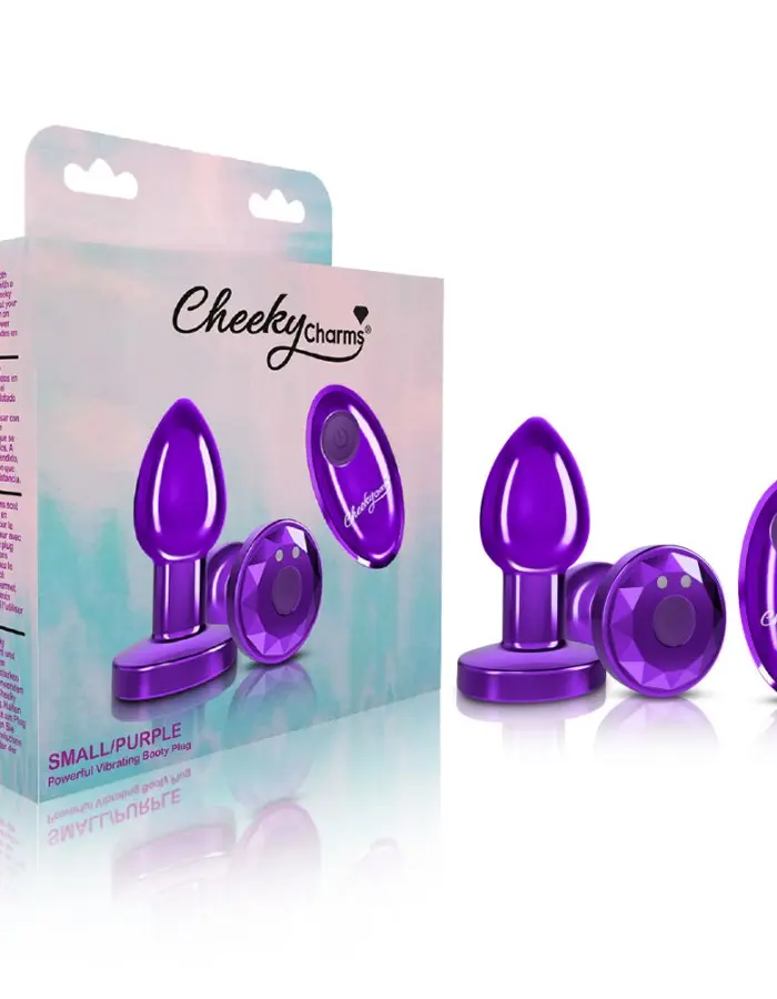Vibrating Purple Metal Remote Plug - Small