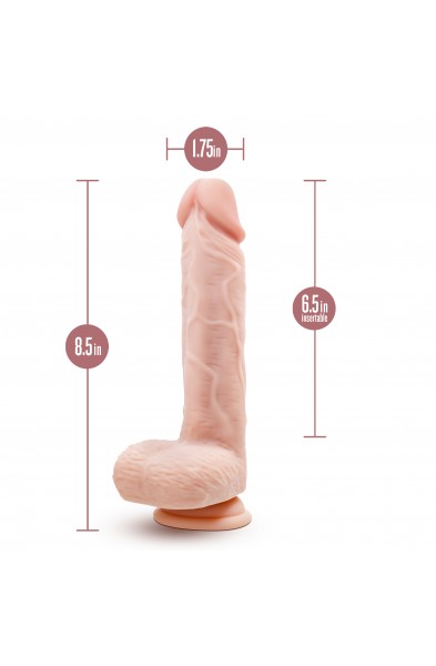 Dr. Skin Silicone - Dr. Ethan - 8.5 Inch Gyrating  Dildo - Beige