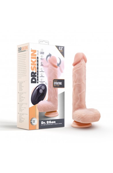 Dr. Skin Silicone - Dr. Ethan - 8.5 Inch Gyrating  Dildo - Beige