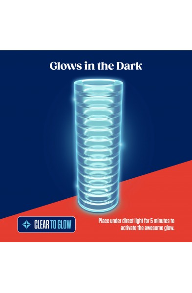 Rize - Ribz - Glow in the Dark Self - Lubricating  Stroker - Clear