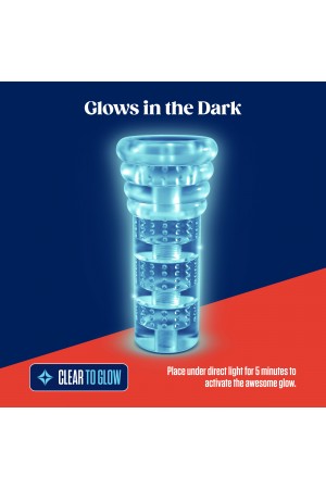 Rize - Luz - Glow in the Dark Self- Lubricating  Stroker - Clear