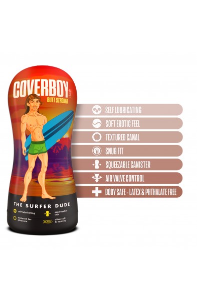 Coverboy - the Surfer Dude - Self Lubricating Stroker - Beige