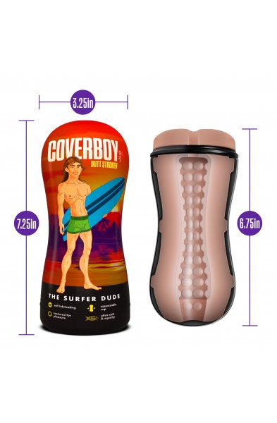 Coverboy - the Surfer Dude - Self Lubricating Stroker - Beige