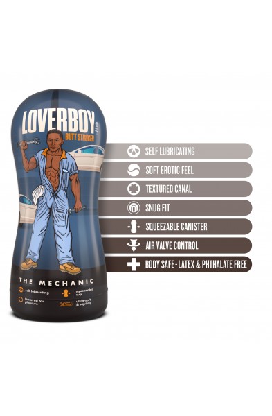 Loverboy - the Mechanic - Self Lubricating Stroker - Brown