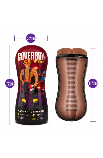 Coverboy - Manny the Fireman - Self Lubricating  Stroker - Tan