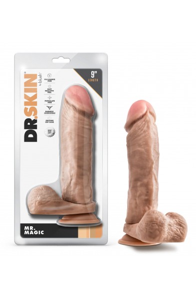 Dr. Skin - Mr. Magic - 9 Inch Dildo With Balls -  Beige