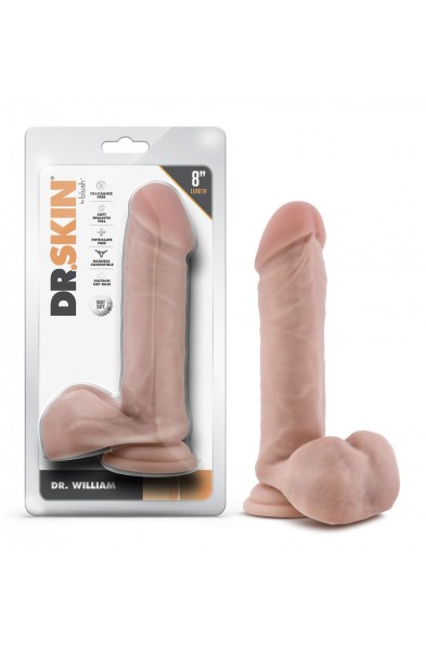 Dr. Skin - Dr. William - 8 Inch Dildo With Balls - Beige